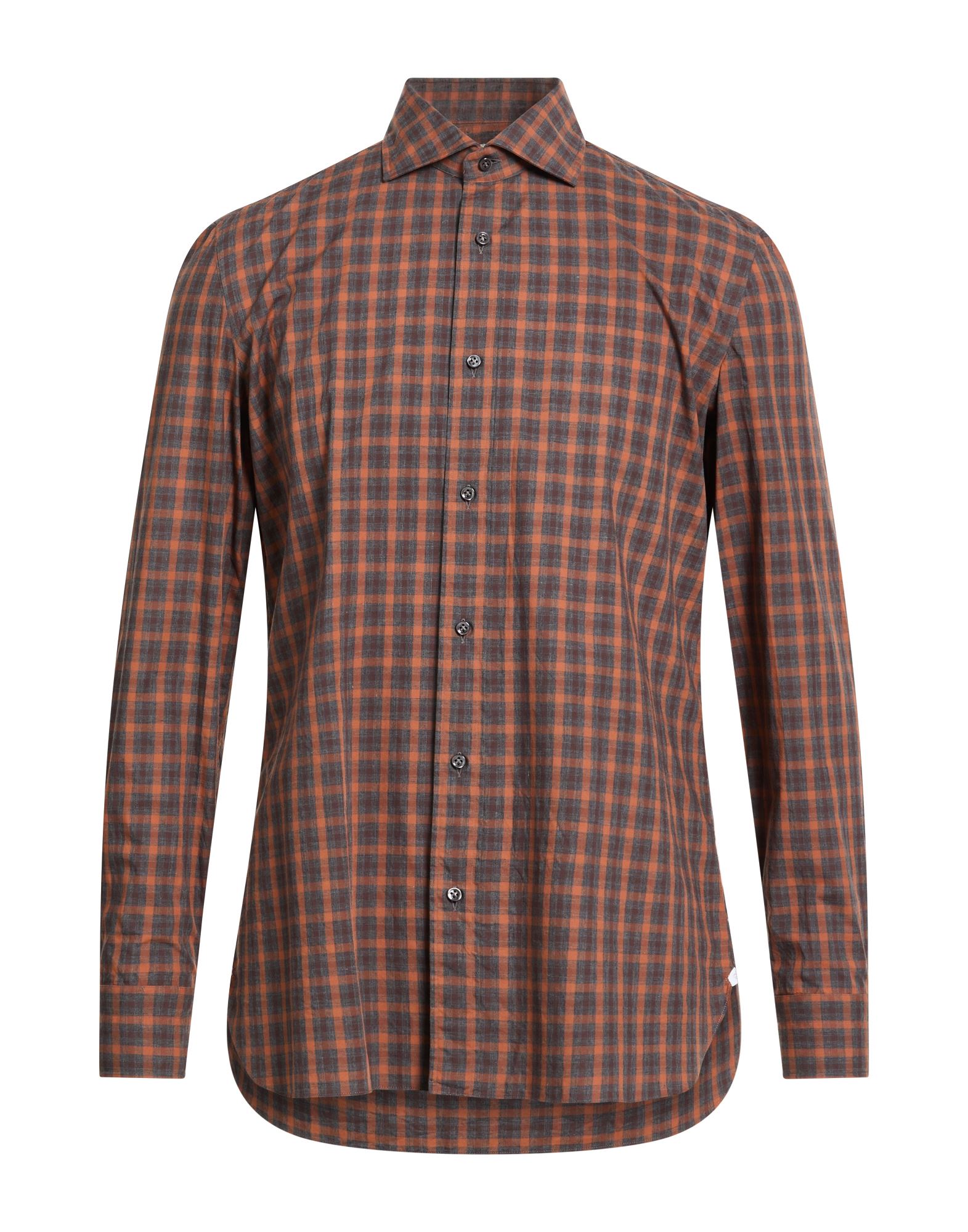 LUIGI BORRELLI NAPOLI Hemd Herren Braun von LUIGI BORRELLI NAPOLI