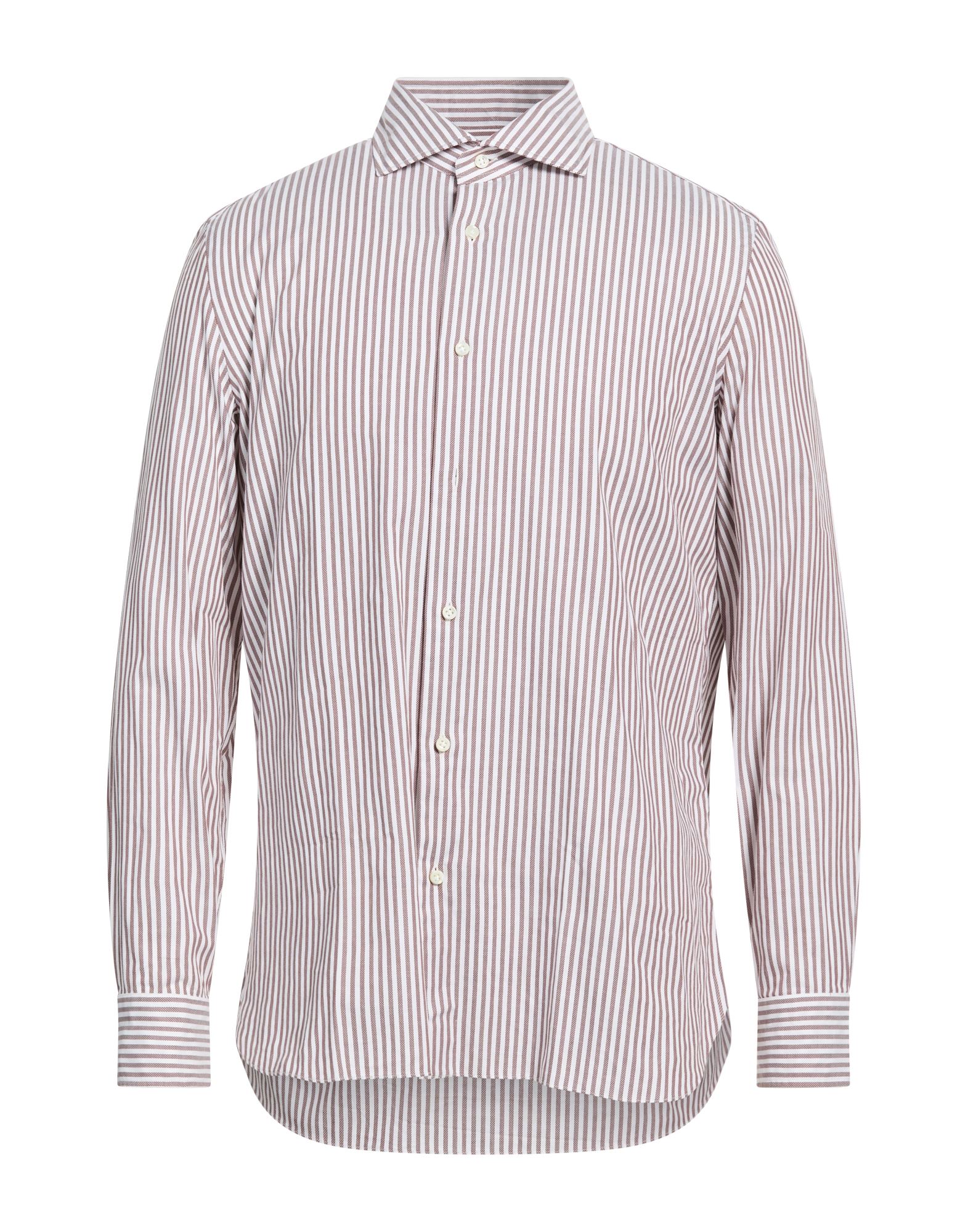 LUIGI BORRELLI NAPOLI Hemd Herren Schokobraun von LUIGI BORRELLI NAPOLI