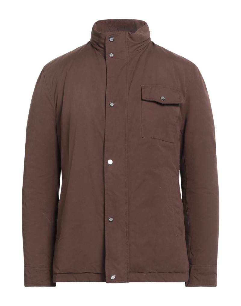 LUIGI BORRELLI NAPOLI Jacke & Anorak Herren Braun von LUIGI BORRELLI NAPOLI