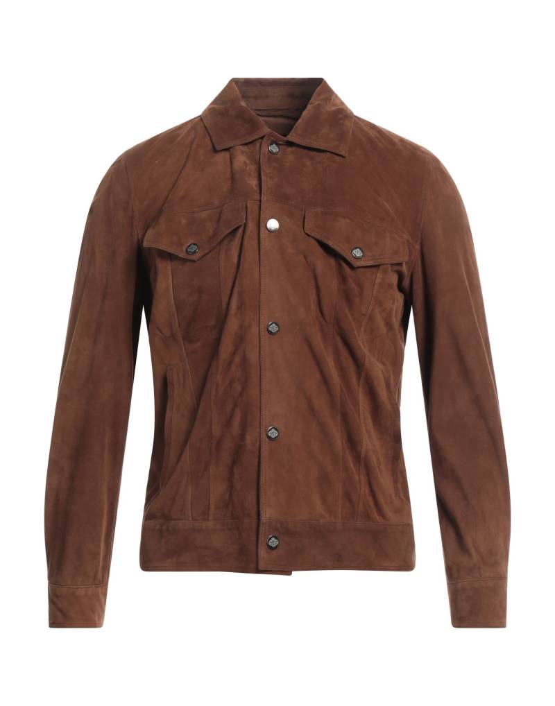 LUIGI BORRELLI NAPOLI Jacke & Anorak Herren Braun von LUIGI BORRELLI NAPOLI