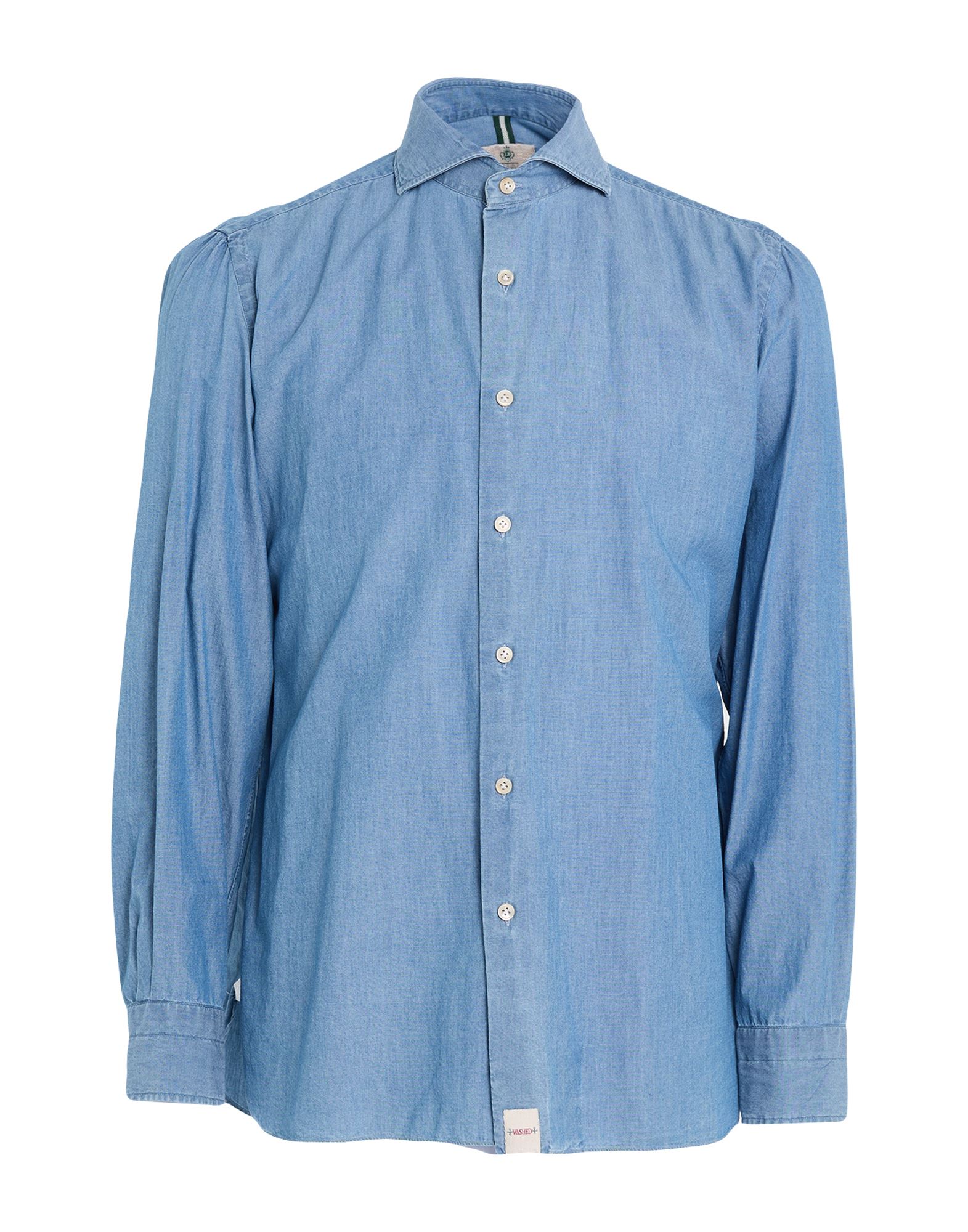 LUIGI BORRELLI NAPOLI Jeanshemd Herren Blau von LUIGI BORRELLI NAPOLI