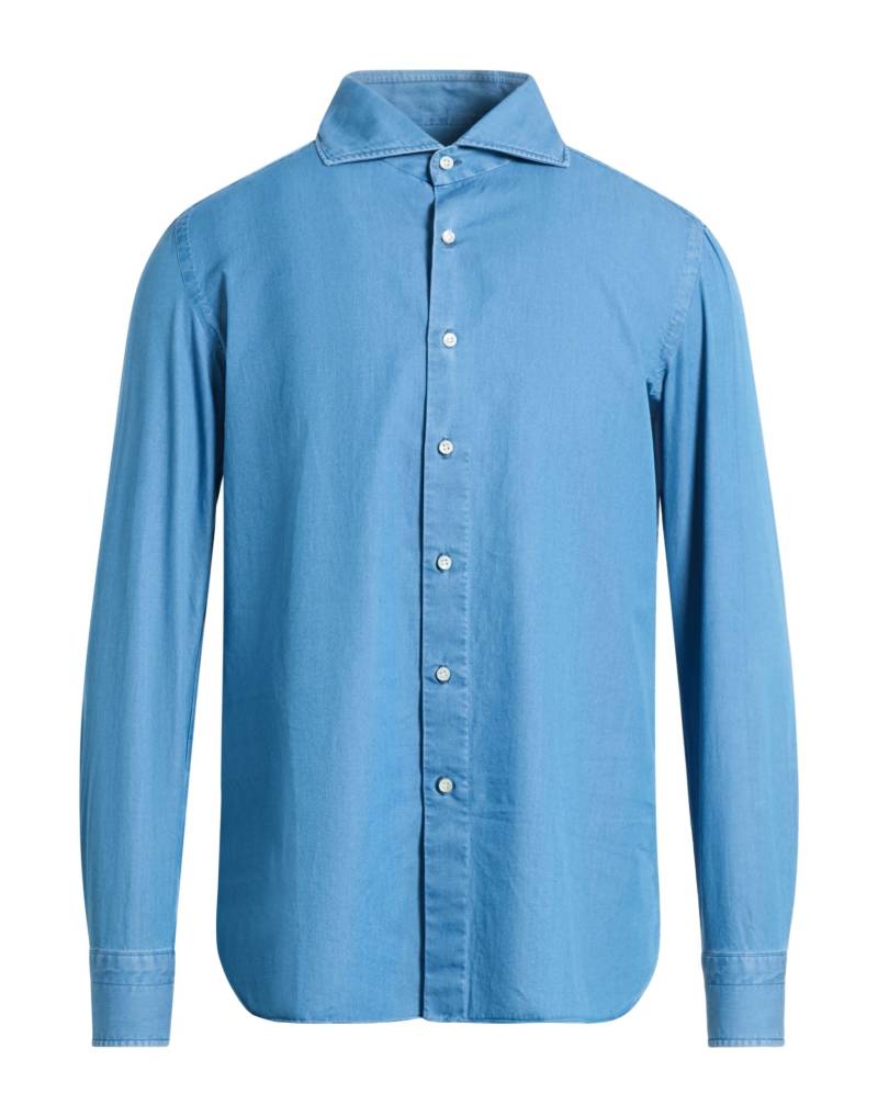 LUIGI BORRELLI NAPOLI Jeanshemd Herren Blau von LUIGI BORRELLI NAPOLI