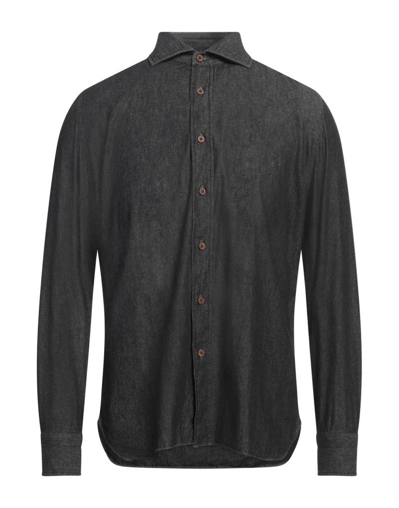 LUIGI BORRELLI NAPOLI Jeanshemd Herren Braungrau von LUIGI BORRELLI NAPOLI