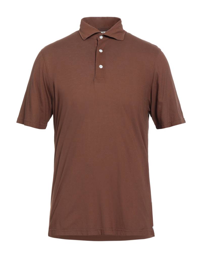 LUIGI BORRELLI NAPOLI Poloshirt Herren Braun von LUIGI BORRELLI NAPOLI