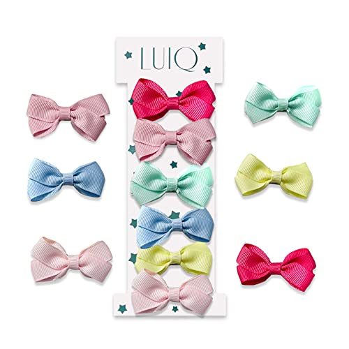 LUIQ 6er Set Haarschleifen Mädchen bunt Bonbon Pastell - als Geschenk verpackt, Haarspange Mädchen rosa, Haarschleifen Kinder LUIQ 6er Set Haarschleifen Mädchen bunt Bonbon Pastell - als Geschenk verpackt, Haarspange Mädchen rosa, Haarschleifen Kinder von LUIQ