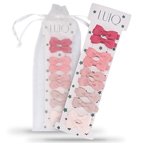 LUIQ Haarschleifen Mädchen Rosa Pastell 10 Stück - Als Geschenk Verpackt, Haarspangen Baby, Altrosa Haarspangen Set LUIQ Haarschleifen Mädchen Rosa Pastell 10 Stück - Als Geschenk Verpackt, Haarspangen Baby, Altrosa Haarspangen Set von LUIQ