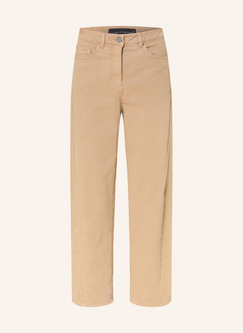 Luisa Cerano Barrel Jeans beige von LUISA CERANO