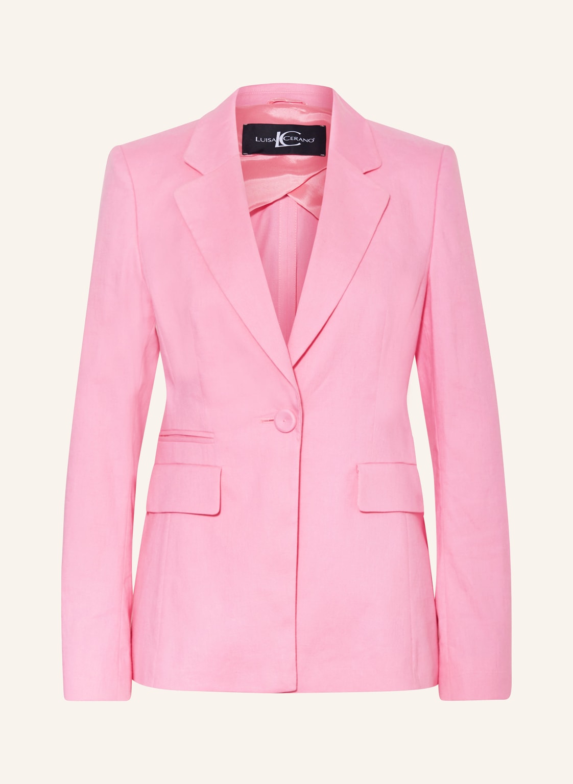 Luisa Cerano Blazer Mit Leinen pink von LUISA CERANO