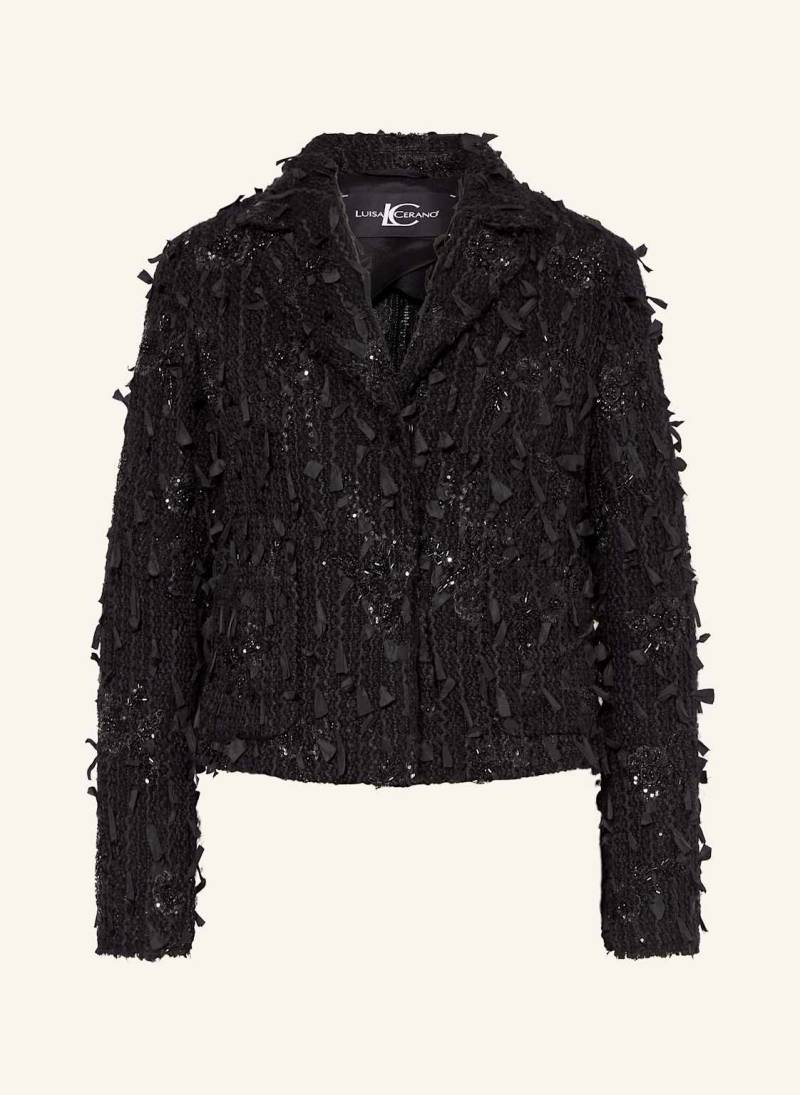 Luisa Cerano Blazer Mit Pailletten Und Schmucksteinen schwarz von LUISA CERANO