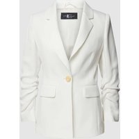 Luisa Cerano Blazer aus Lyocell-Viskose-Mix mit Pattentaschen in Offwhite, Größe 40 von LUISA CERANO