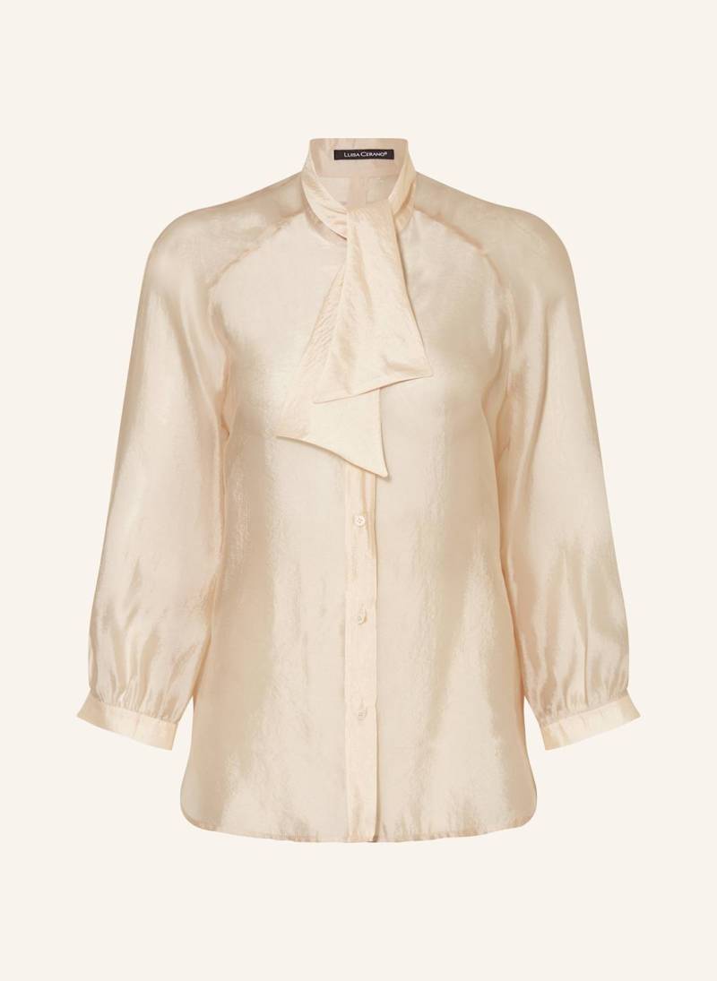 Luisa Cerano Bluse Mit Abnehmbarer Schluppe beige von LUISA CERANO