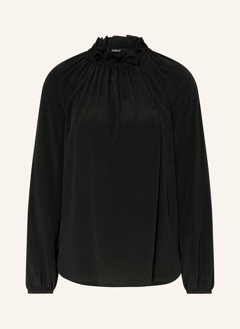 Luisa Cerano Blusenshirt Mit Seide Und Rüschen schwarz von LUISA CERANO