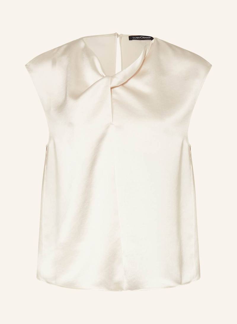 Luisa Cerano Blusentop Aus Satin weiss von LUISA CERANO