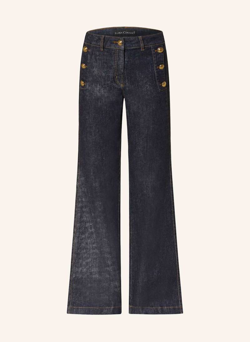 Luisa Cerano Bootcut Jeans blau von LUISA CERANO