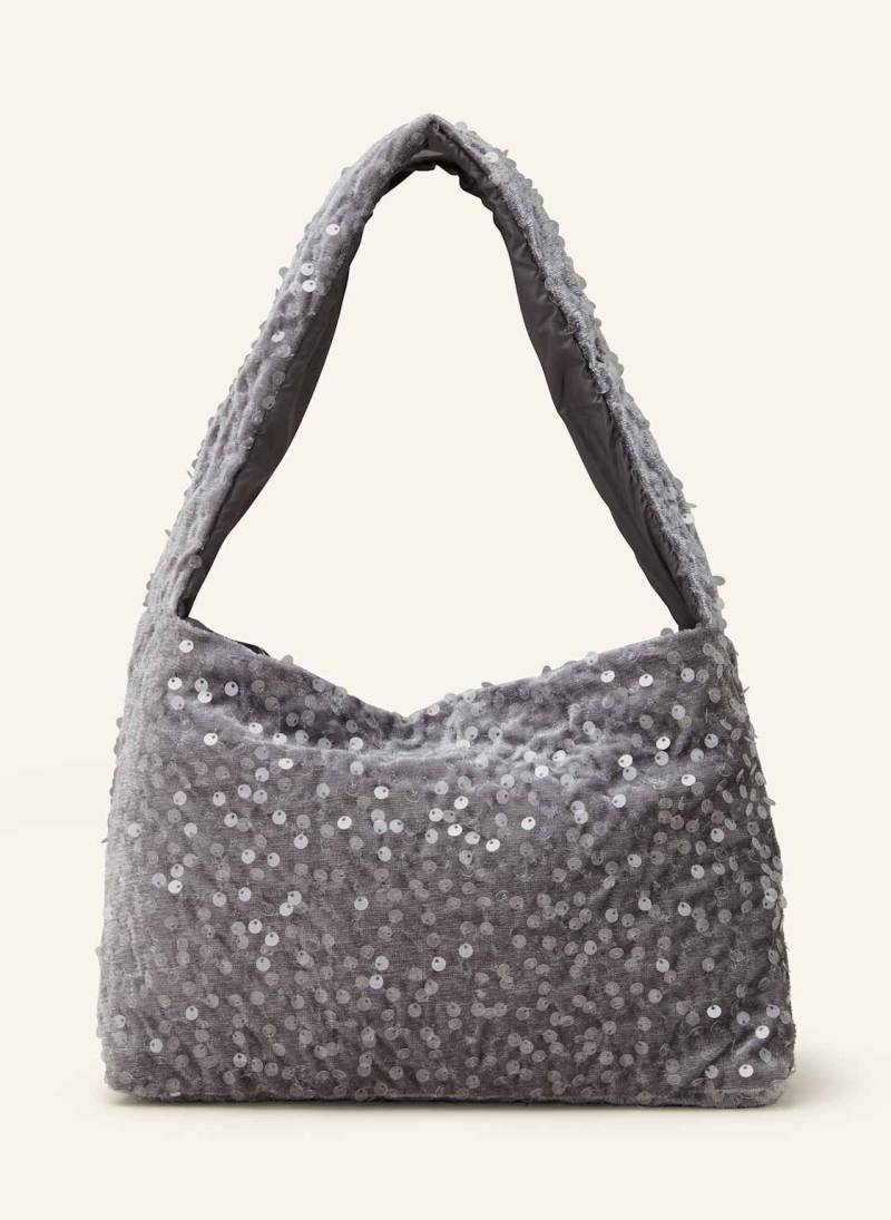 Luisa Cerano Handtasche Mit Pailletten grau von LUISA CERANO