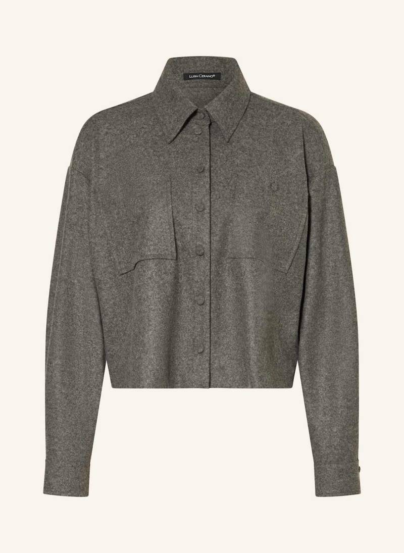 Luisa Cerano Hemdbluse Aus Flanell grau von LUISA CERANO