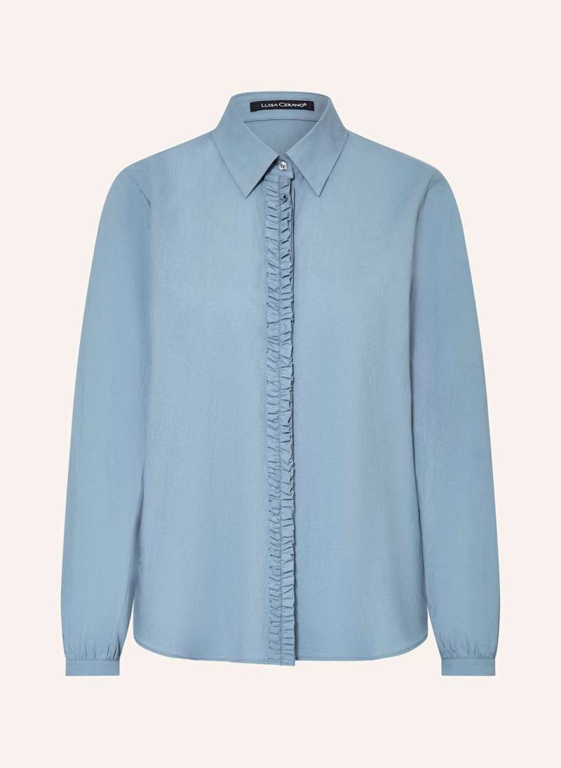 Luisa Cerano Hemdbluse Mit Rüschen blau von LUISA CERANO