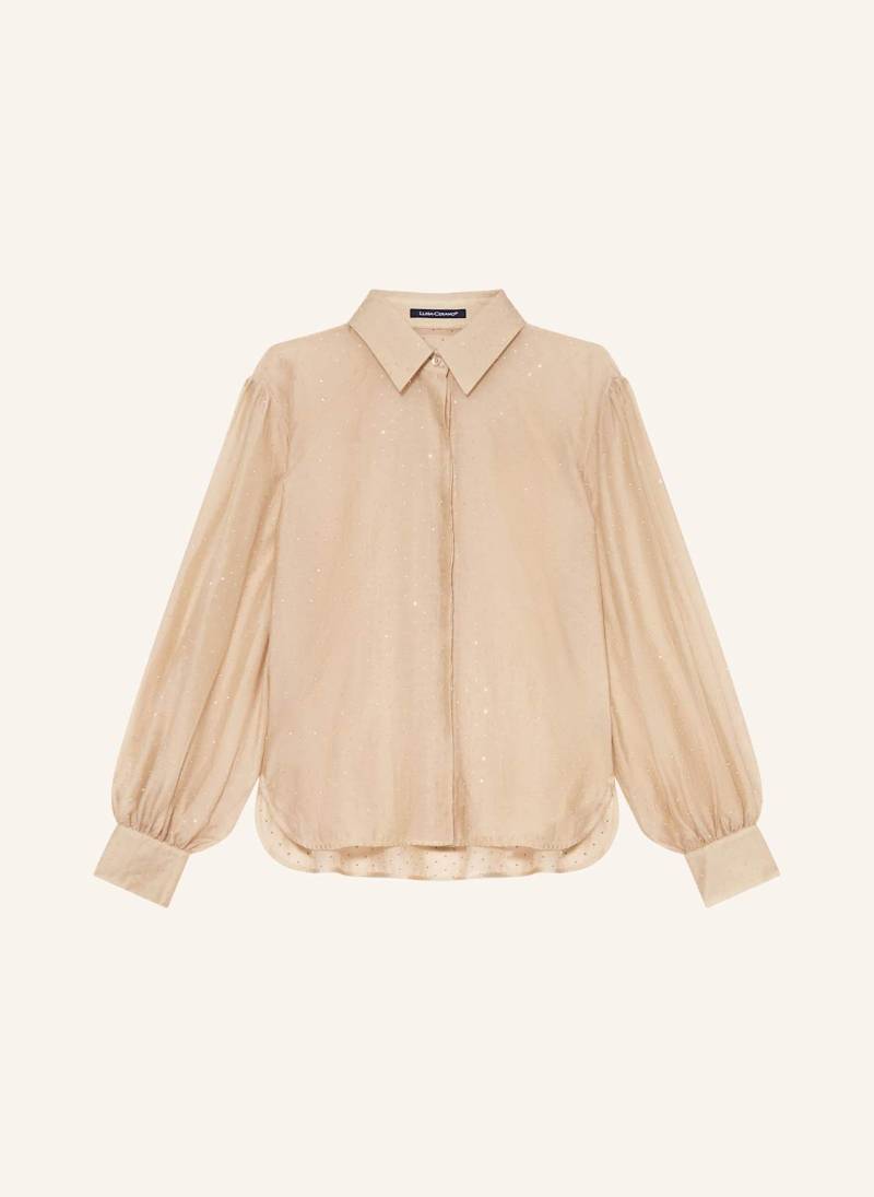 Luisa Cerano Hemdbluse Mit Schmucksteinen beige von LUISA CERANO