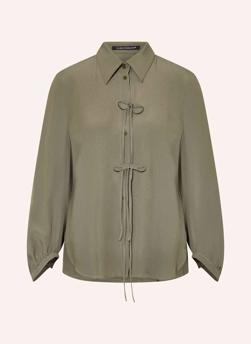 Luisa Cerano Hemdbluse Mit Seide gruen von LUISA CERANO