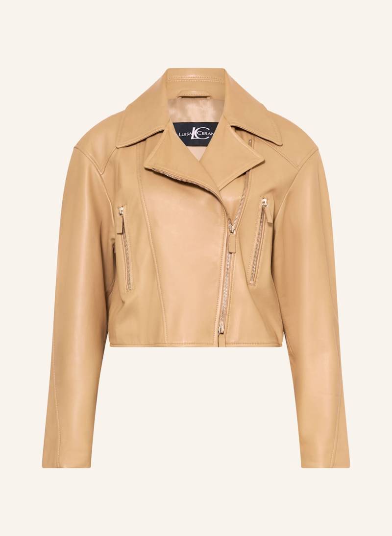 Luisa Cerano Lederjacke beige von LUISA CERANO