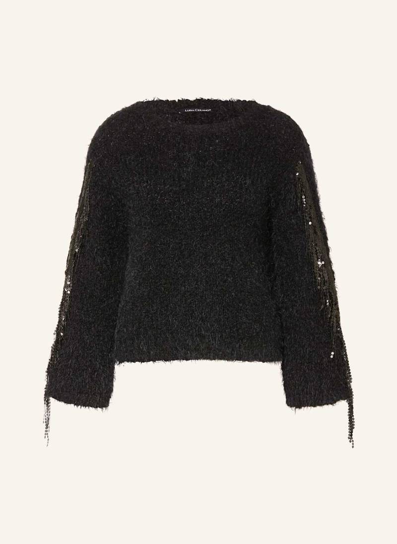 Luisa Cerano Pullover Mit Pailletten schwarz von LUISA CERANO