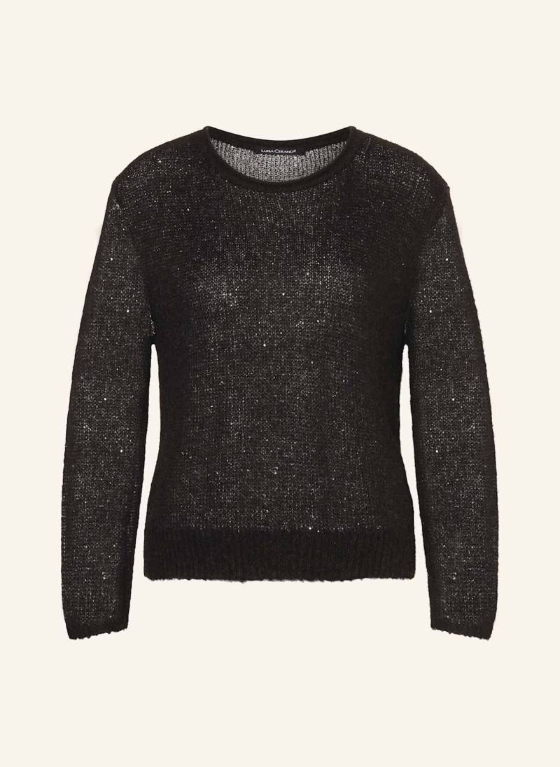 Luisa Cerano Pullover Mit Pailletten schwarz von LUISA CERANO