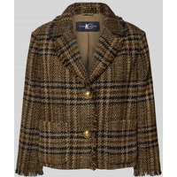 Luisa Cerano Regular Fit Blazer mit Fransen in Camel, Größe 40 von LUISA CERANO