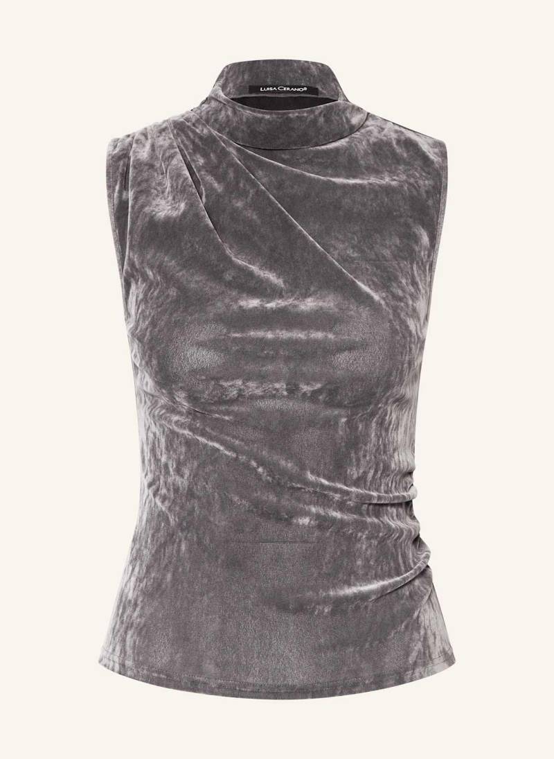 Luisa Cerano Samttop grau von LUISA CERANO