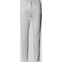 Luisa Cerano Slim Fit Jeans im 5-Pocket-Design in Silber, Größe 40 von LUISA CERANO