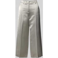 Luisa Cerano Straight Leg Hose mit verkürztem Schnitt in Silber, Größe 40 von LUISA CERANO
