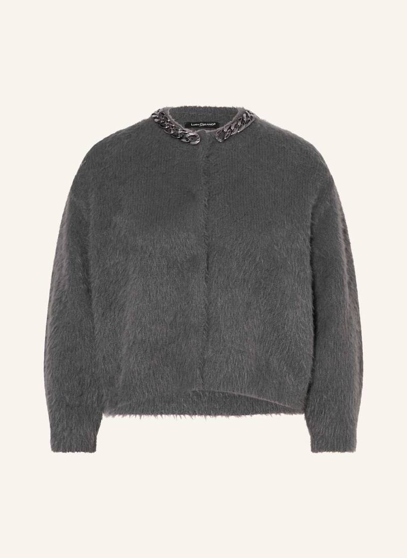 Luisa Cerano Strickjacke Mit 3/4-Arm grau von LUISA CERANO