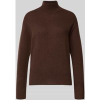 Luisa Cerano Strickpullover mit Stehkragen in Dunkelbraun, Größe 38 von LUISA CERANO