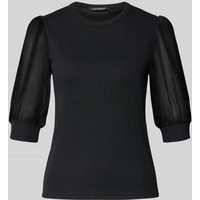 Luisa Cerano T-Shirt in Ripp-Optik mit Rundhalsausschnitt in Black, Größe 34 Luisa Cerano T-Shirt in Ripp-Optik mit Rundhalsausschnitt in Black, Größe 34 von LUISA CERANO