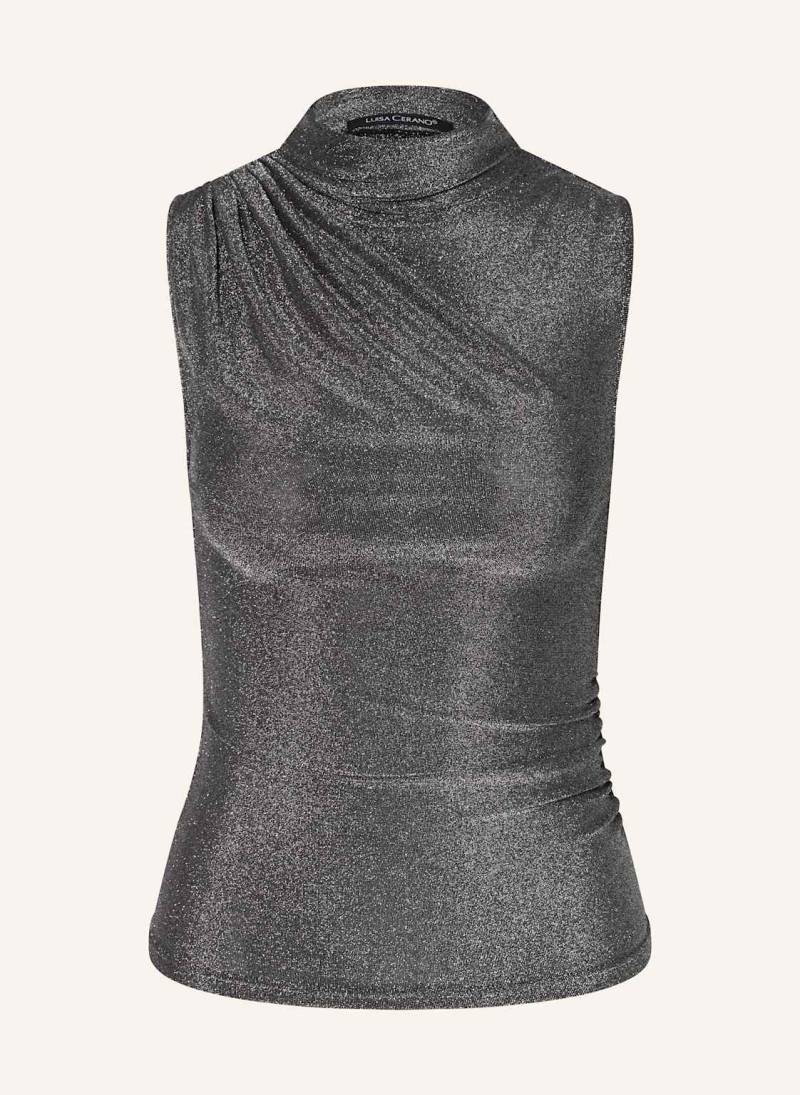 Luisa Cerano Top Mit Glitzergarn grau von LUISA CERANO