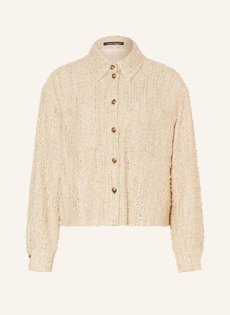 Luisa Cerano Tweed-Jacke Mit Glitzergarn beige von LUISA CERANO