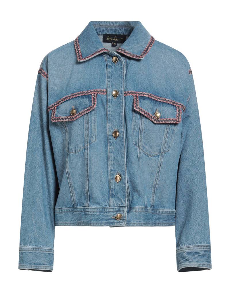 LUISA SPAGNOLI Jeansjacke/-mantel Damen Blau von LUISA SPAGNOLI