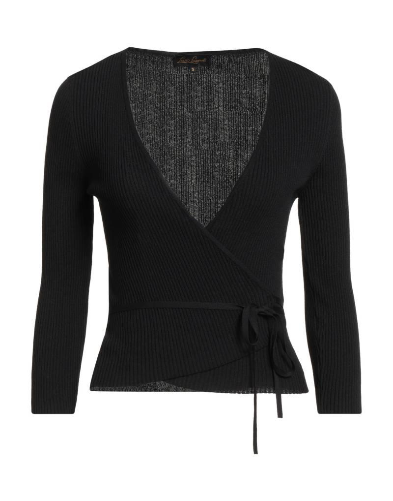 LUISA SPAGNOLI Wickelpullover Damen Schwarz von LUISA SPAGNOLI
