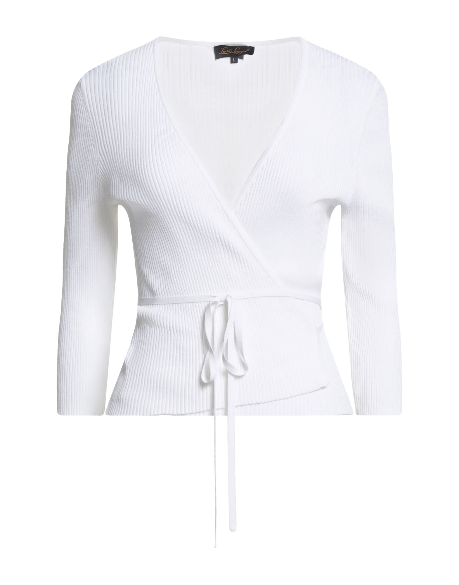 LUISA SPAGNOLI Wickelpullover Damen Weiß LUISA SPAGNOLI Wickelpullover Damen Weiß von LUISA SPAGNOLI