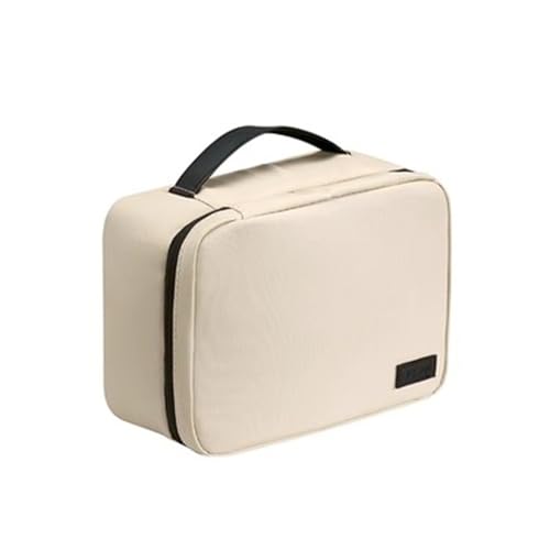 Reise-Kulturbeutel für Damen und Herren Tragbarer Kulturbeutel for Geschäftsreisen mit großem Fassungsvermögen for Männer (Farbe : Beige, Size : 10x23x17cm) von LUISAS