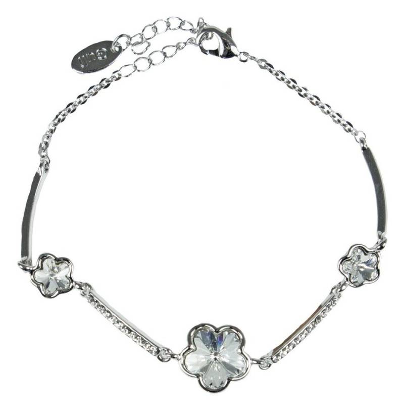 LUISIA® Armband LUISIA Silbernes Damen Blumen Armband mit Kristall von LUISIA®