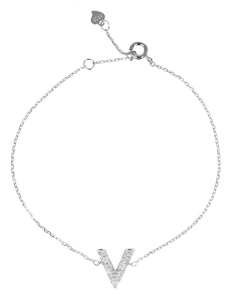 LUISIA® Armband Filigranes Damen Armband mit Strass Pfeil - 925 Silber mit Zirkonia (1-tlg., inkl. Schmuckbox) von LUISIA®