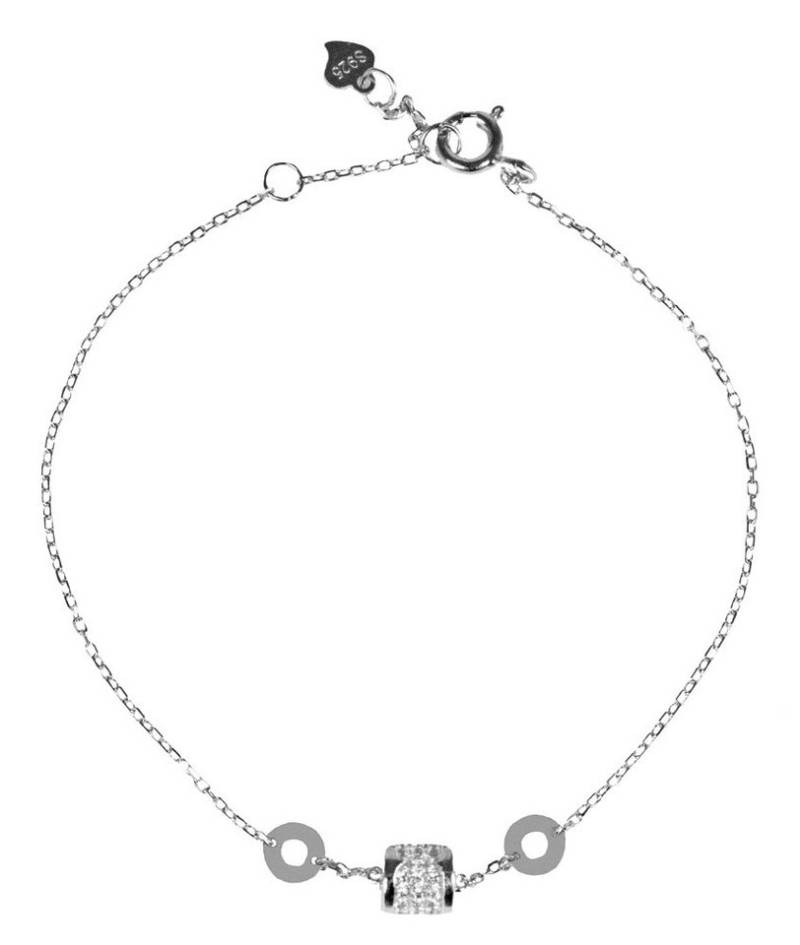 LUISIA® Silberarmband LUISIA Filigranes Damen Armband mit Strass Zylinde von LUISIA®