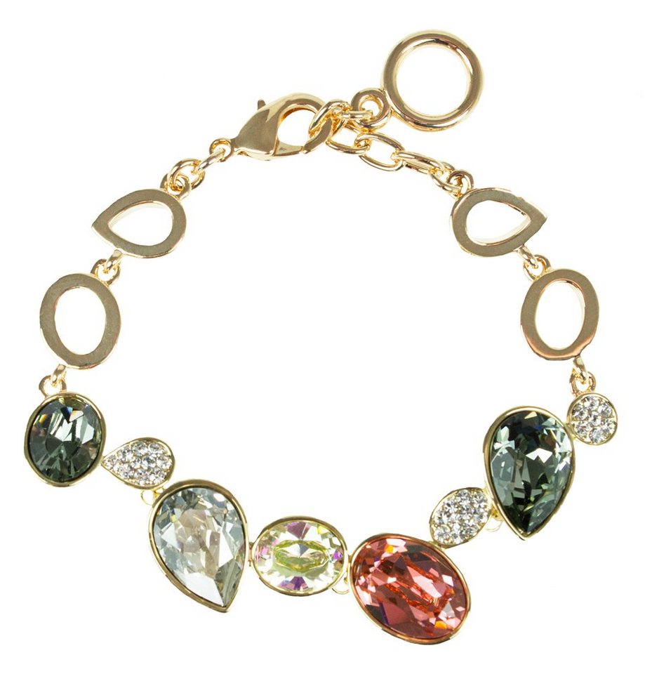 LUISIA® Armband LUISIA® Goldenes Damen Armband mit farbigen Krista von LUISIA®