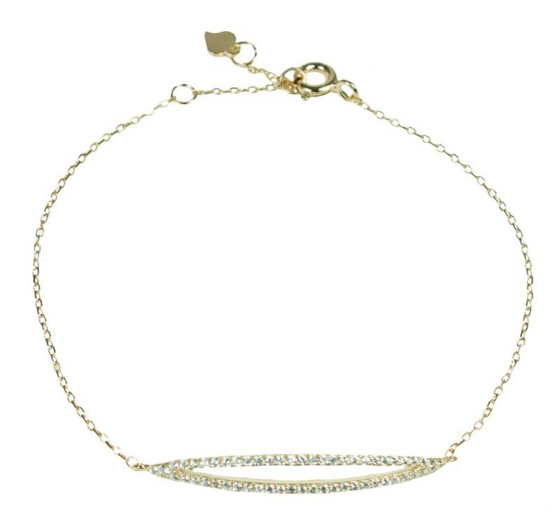 LUISIA® Armband Vergoldetes Damen Armband mit Strass aus Zirkonia - 925 Silber (1-tlg., inkl. Schmuckbox), 925 Sterling Silber von LUISIA®