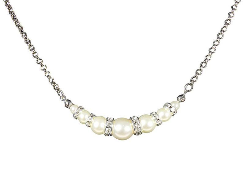 LUISIA® Kette mit Anhänger LUISIA Perlencollier 'Strassrondele' mit Kristalle von LUISIA®