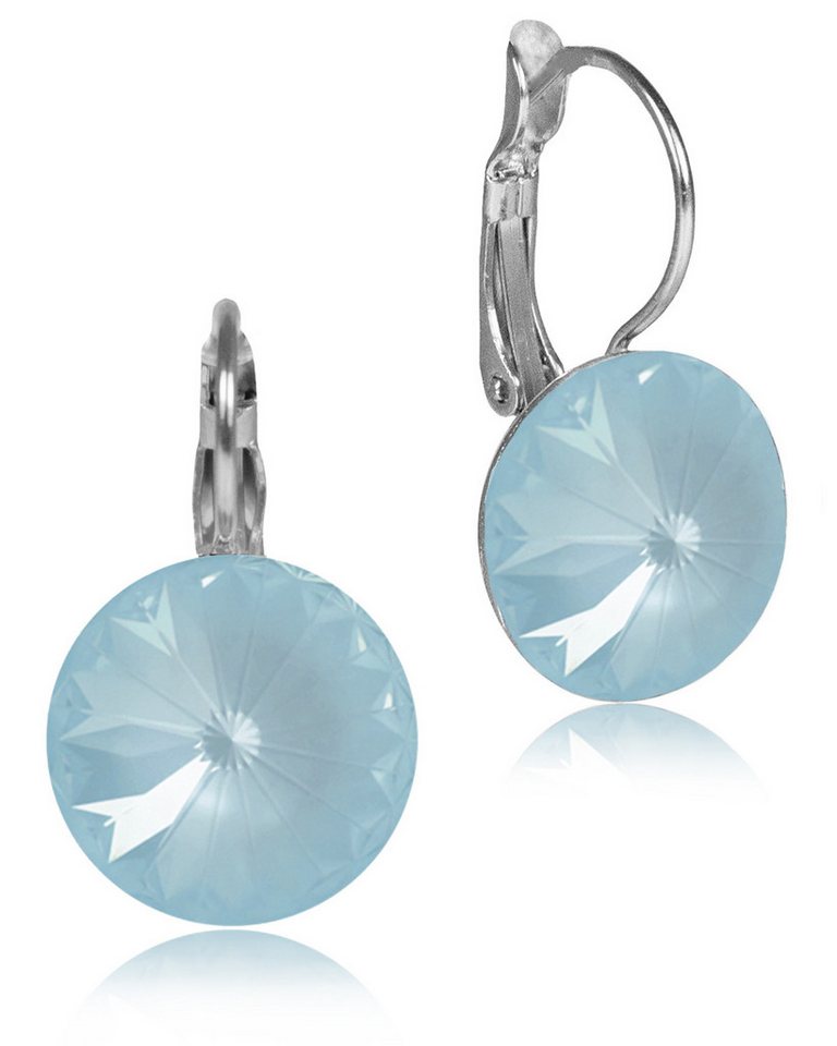 LUISIA® Paar Ohrhänger 12 mm Rivoli mit Kristallen von Swarovski®, Matt von LUISIA®