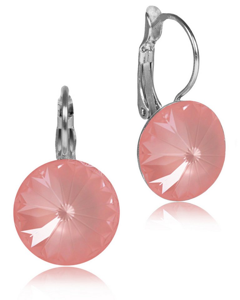 LUISIA® Paar Ohrhänger 12 mm Rivoli mit Kristallen von Swarovski®, Matt von LUISIA®