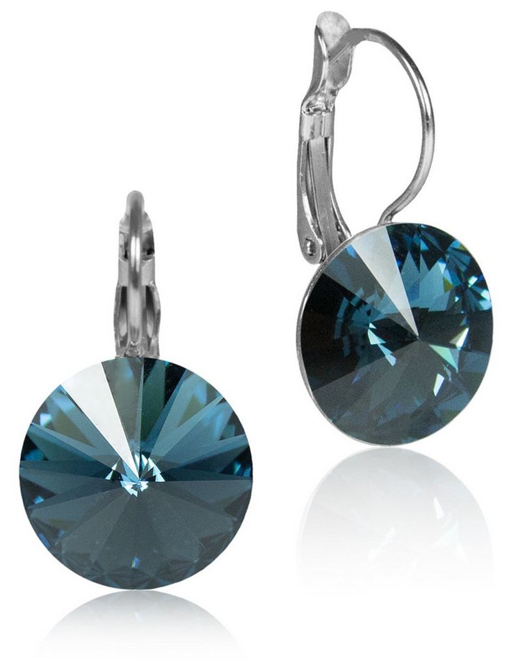 LUISIA® Paar Ohrhänger LUISIA 14 mm Ohrringe Rivoli mit Kristallen von Sw von LUISIA®
