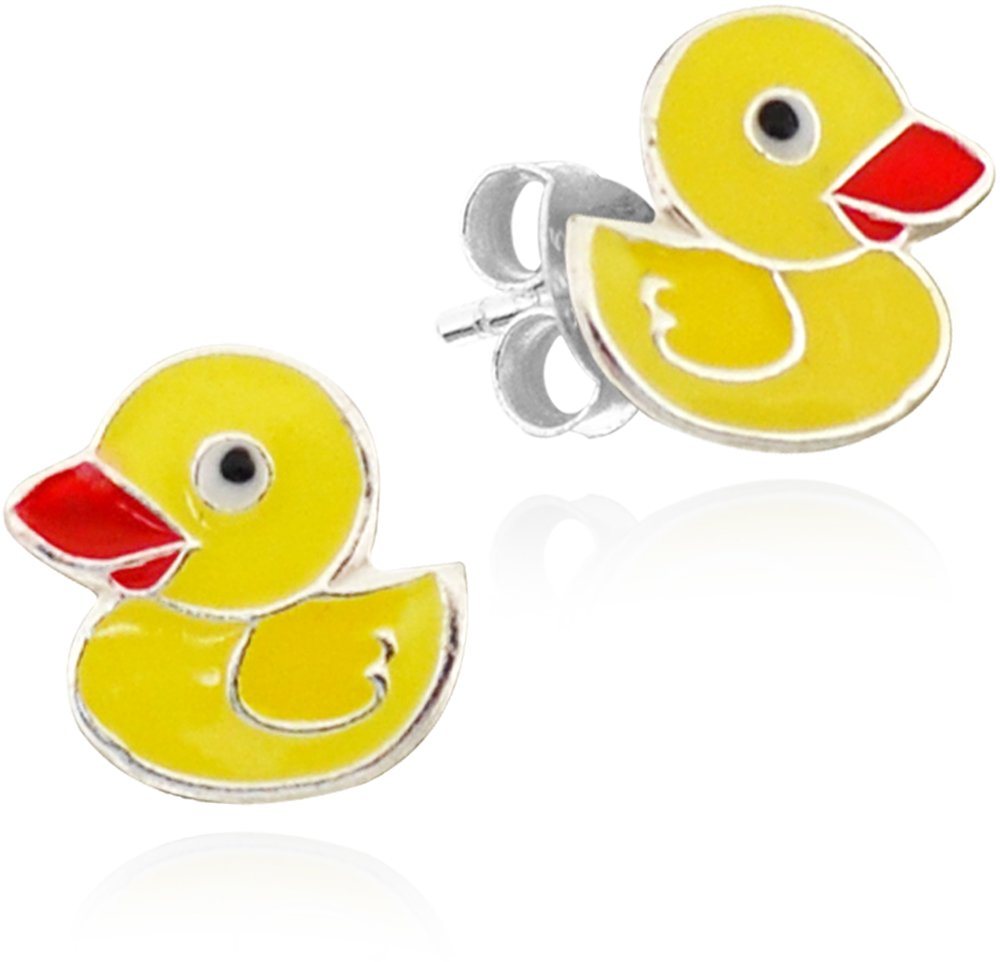 LUISIA® Paar Ohrstecker Kinder Ohrringe Gelbe Ente" (2-tlg., inkl. Schmuckbox), 925 Silber" von LUISIA®
