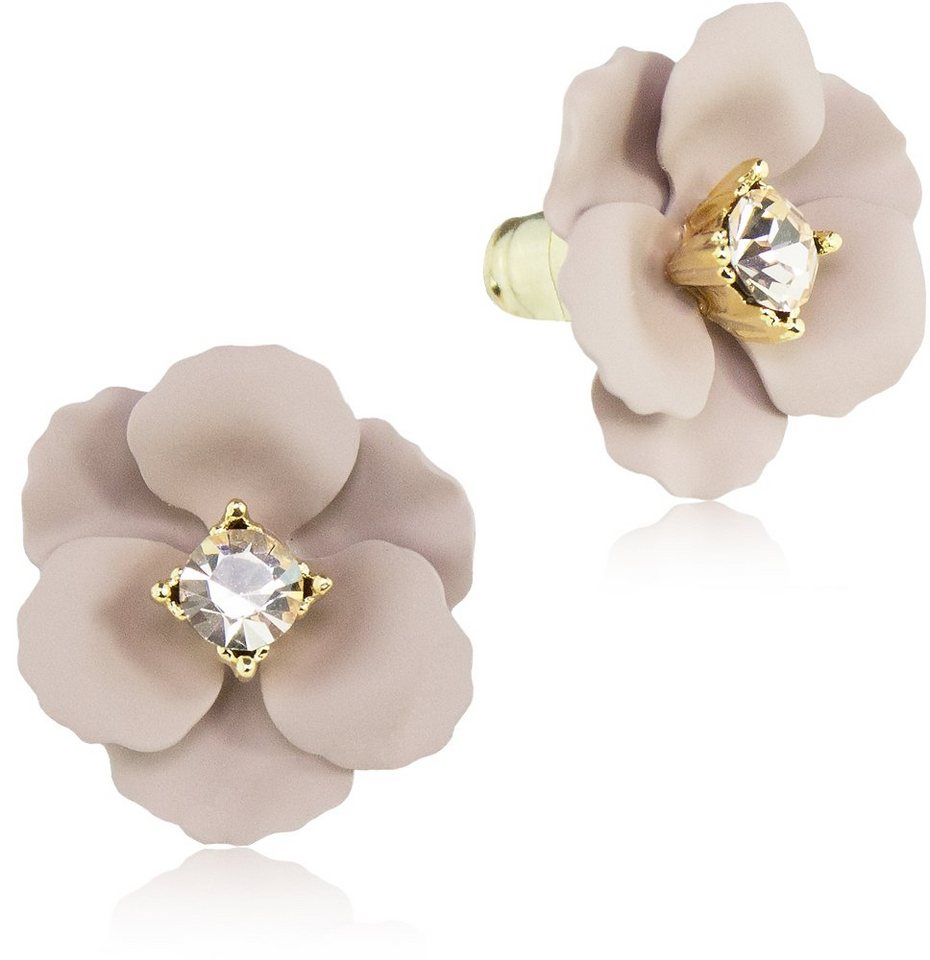 LUISIA® Paar Ohrstecker Ohrringe "Nelia" mit Blumen (2-tlg., inkl. Schmuckbox), 16 Karat vergoldet von LUISIA®